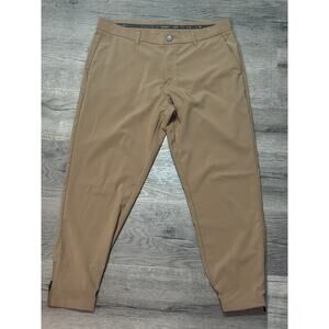 Primo Golf Joggers 36 Short Tan Khaki Pockets Pants